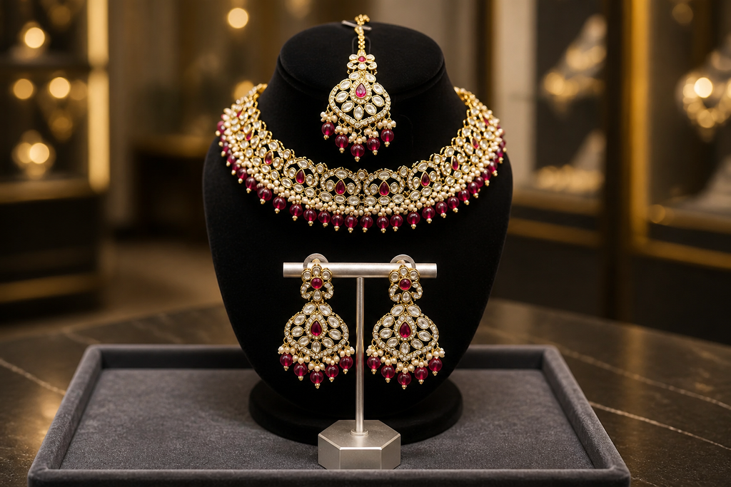 Kundan Polki Necklace Set