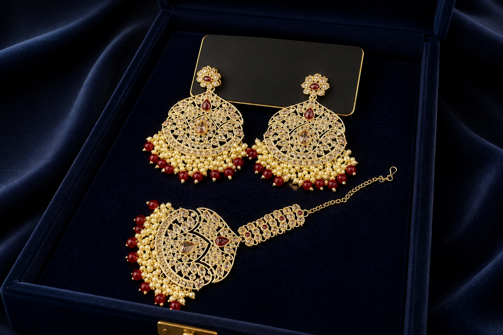 Earrings and Tikka Set