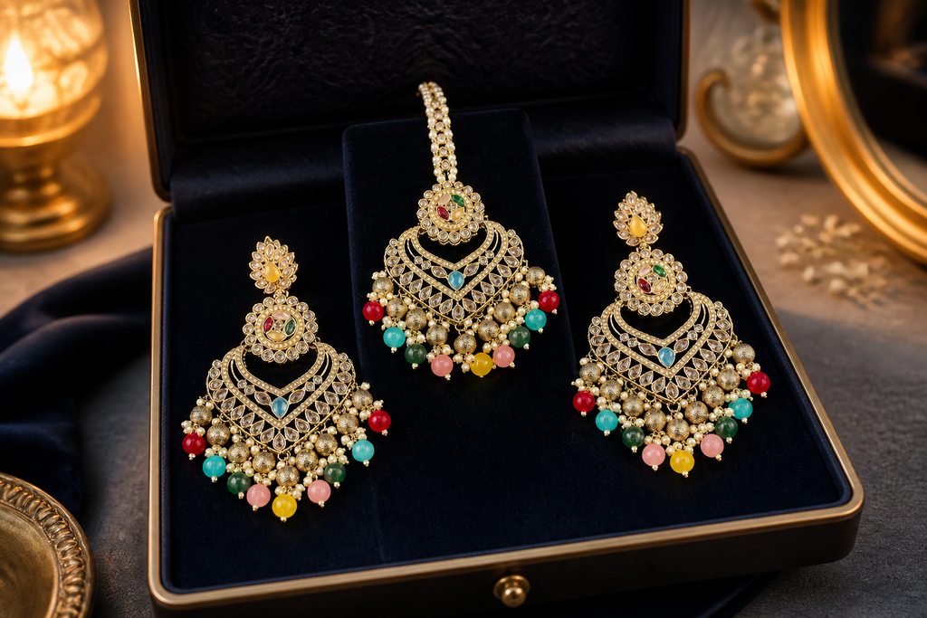 Earrings and Tikka Set