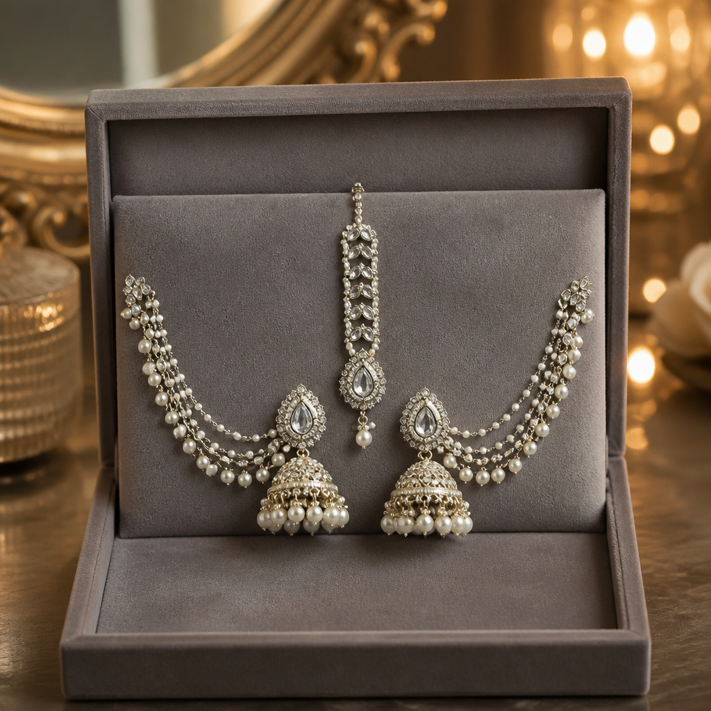 Hair Chain/ Sahara Earrings