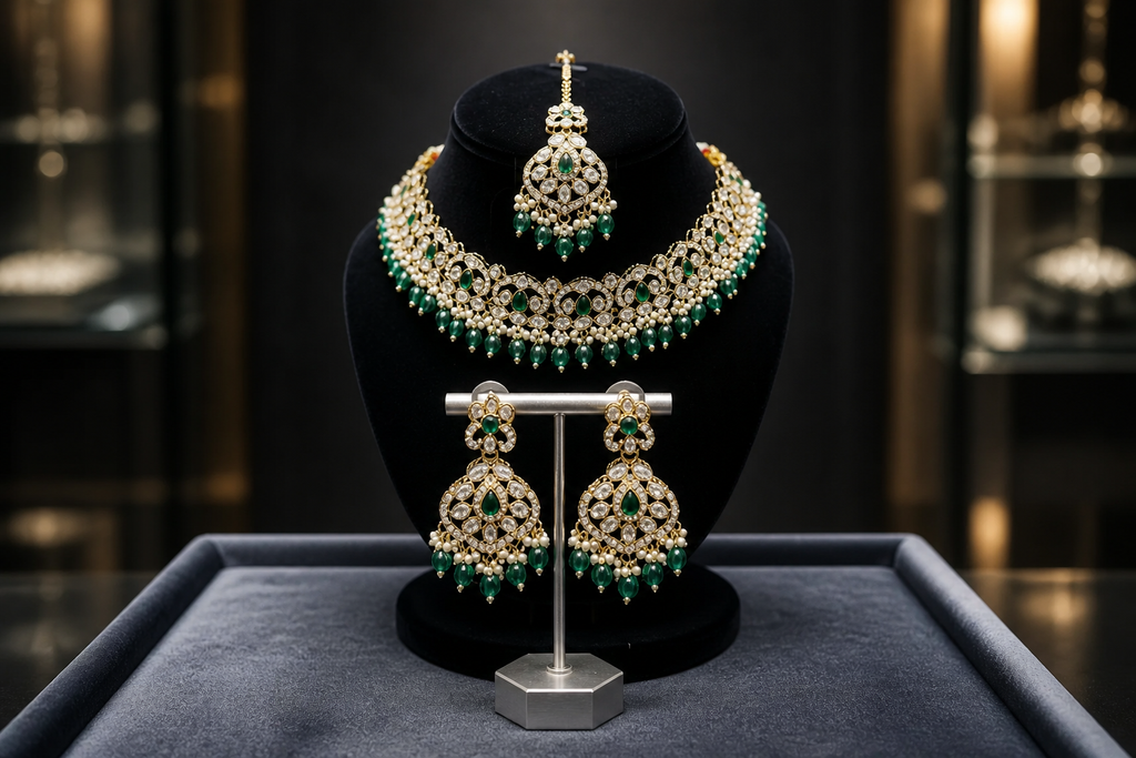 Kundan Polki Necklace Set