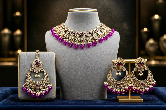 Kundan Chandbali Jewelry Set