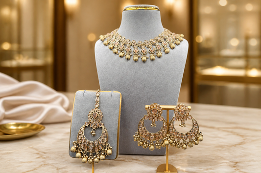 Kundan Chandbali Jewelry Set