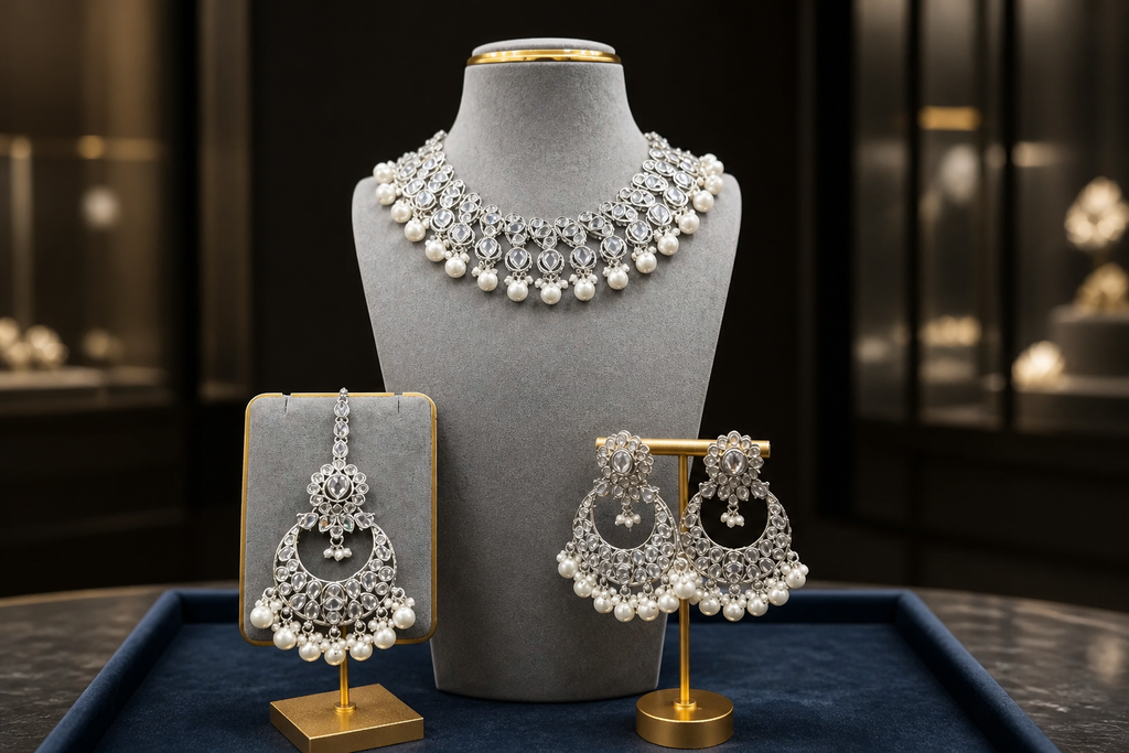 Kundan Chandbali Jewelry Set