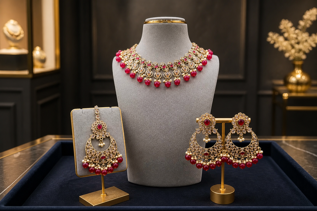 Kundan Chandbali Jewelry Set