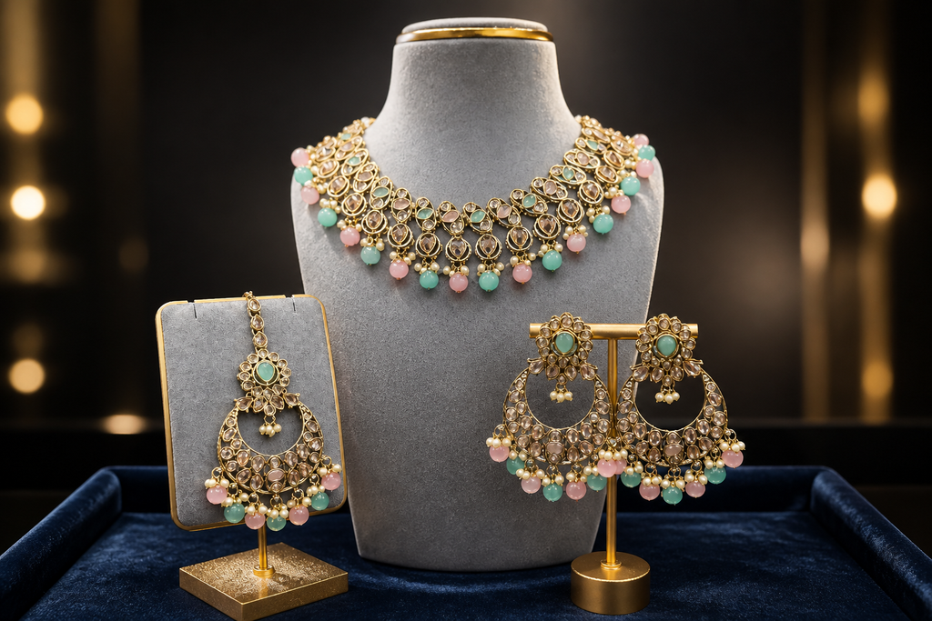 Kundan Chandbali Jewelry Set