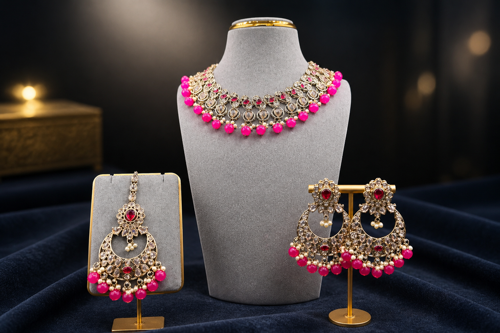 Kundan Chandbali Jewelry Set