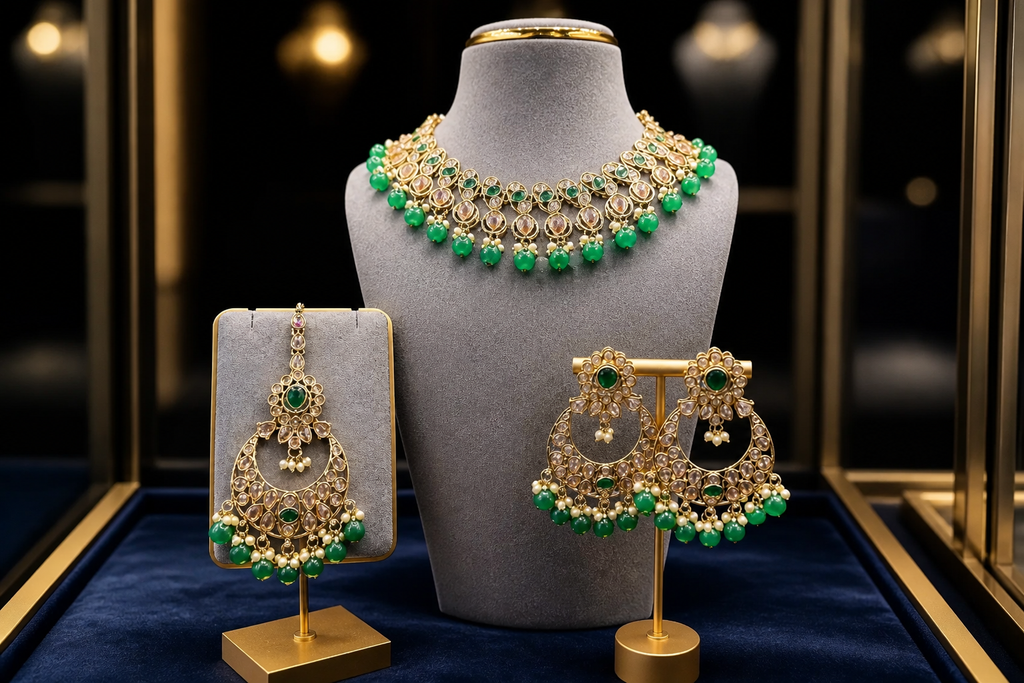 Kundan Chandbali Jewelry Set