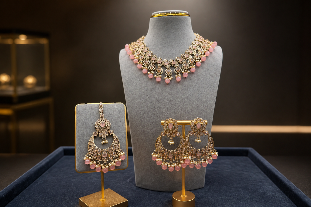 Kundan Chandbali Jewelry Set