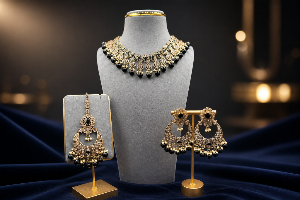 Kundan Chandbali Jewelry Set