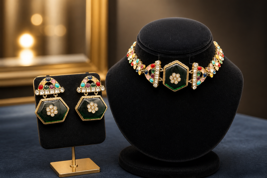Geometric Necklace Set