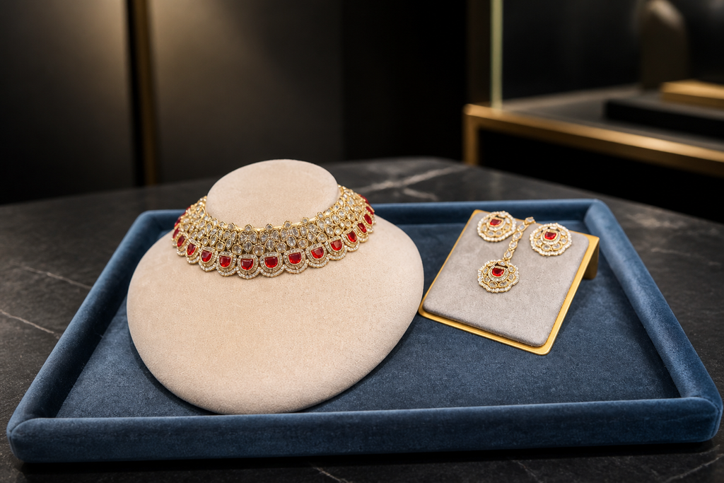 Crystal Choker Necklace Set