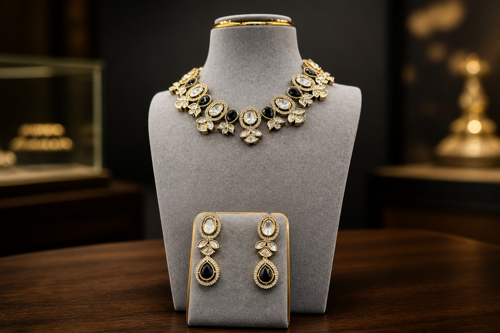 Elegant Kundan Choker Necklace Set