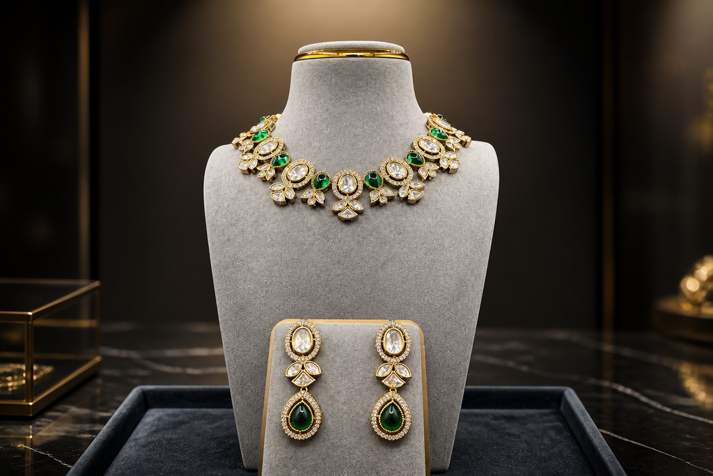 Elegant Kundan Choker Necklace Set