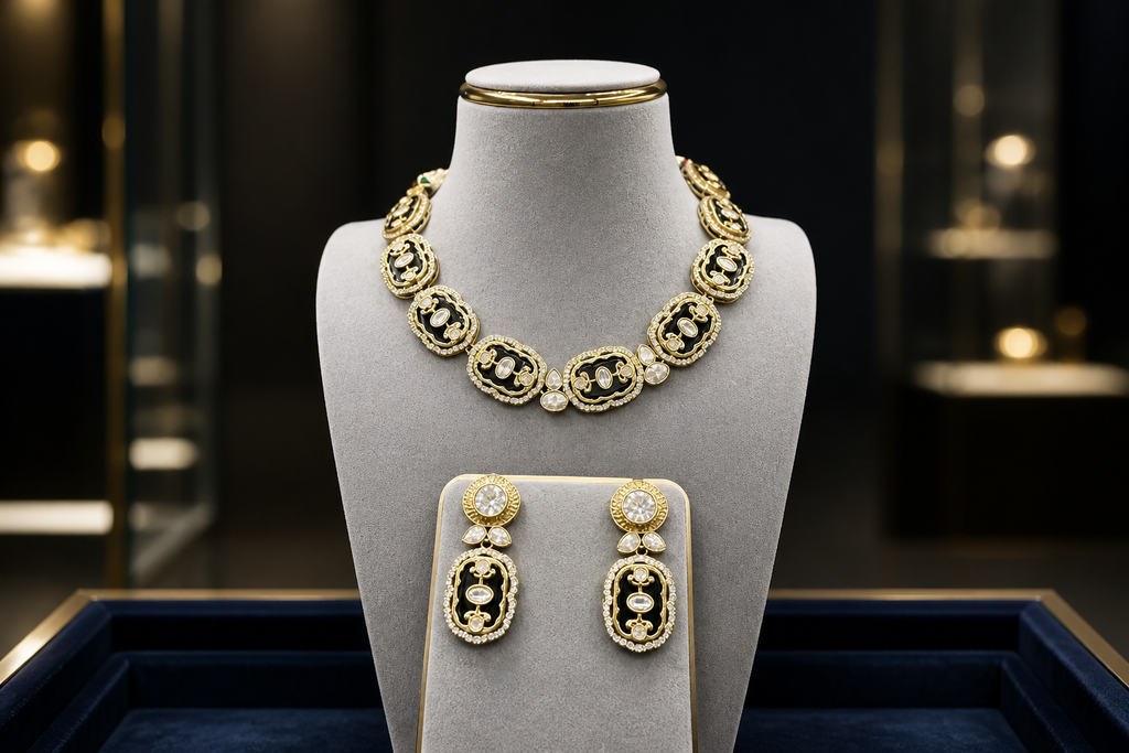 Vintage Crystal Statement Necklace Set
